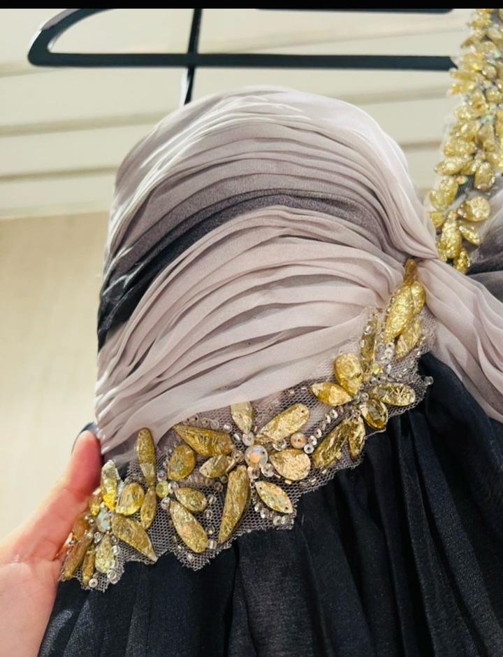 Вечернее платье с открытой спиной шифон