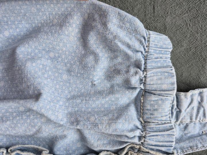 Джинсовый комбинезон для девочки 6-7 лет