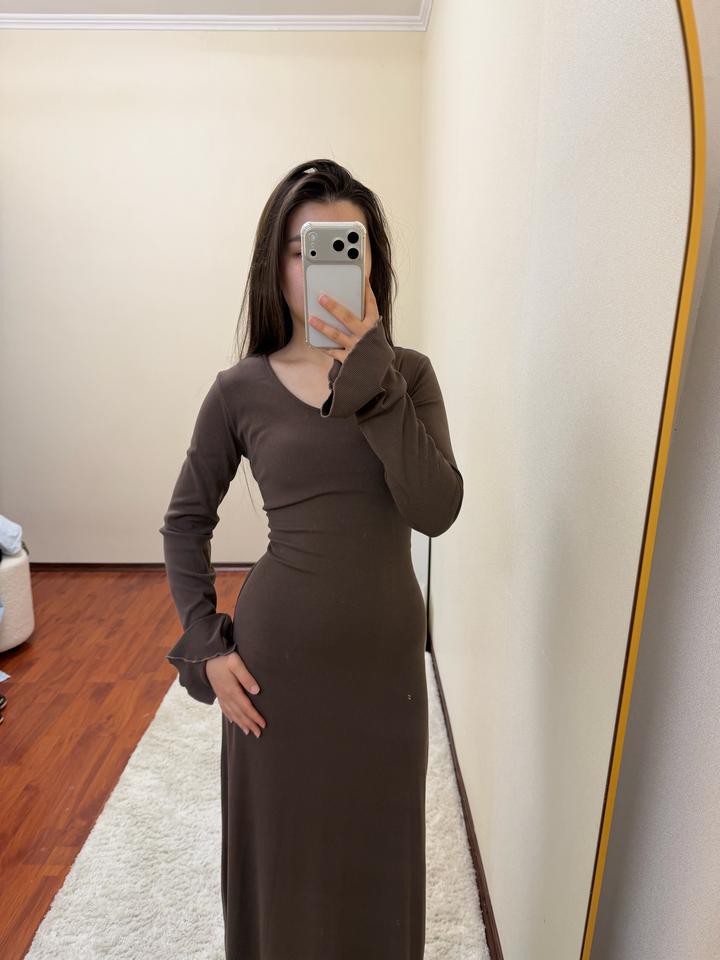 Коричневое платье Monro Collection