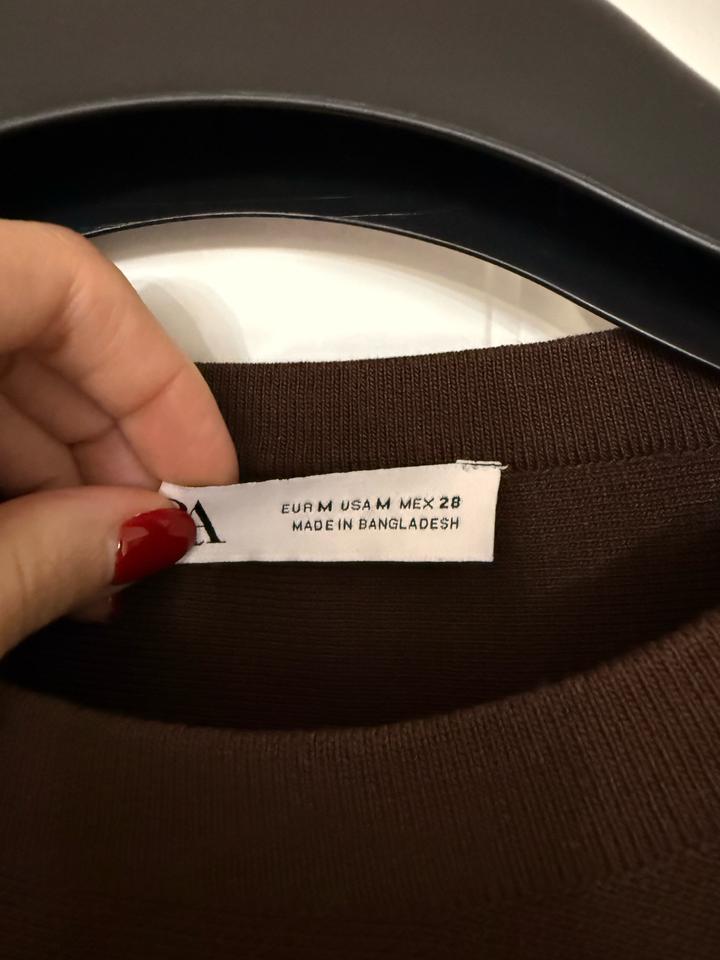 Короткое коричневое платье Zara