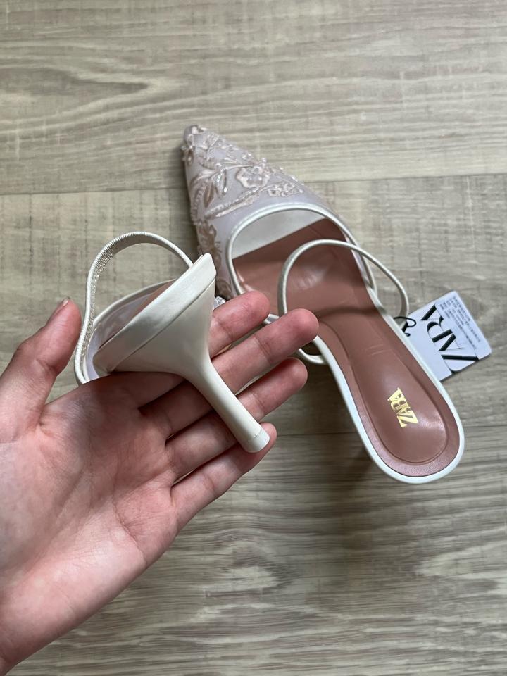 белые туфли zara