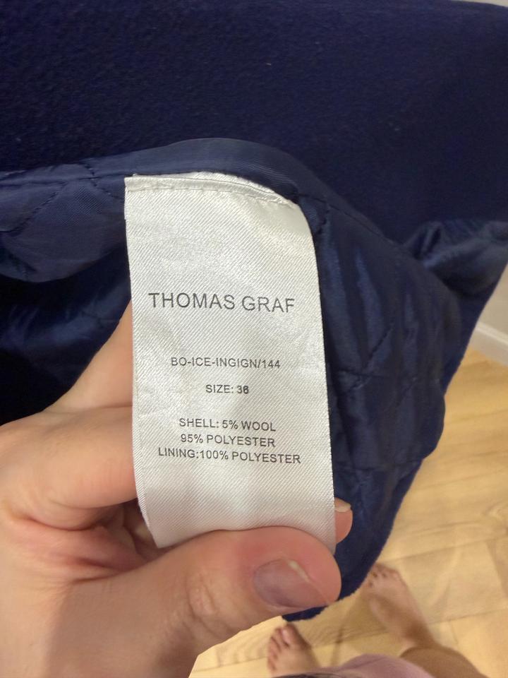 Темно синее пальто Thomas Graf