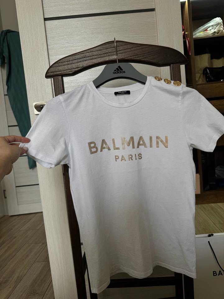 Белая футболка Balmain оригинал, размер XS