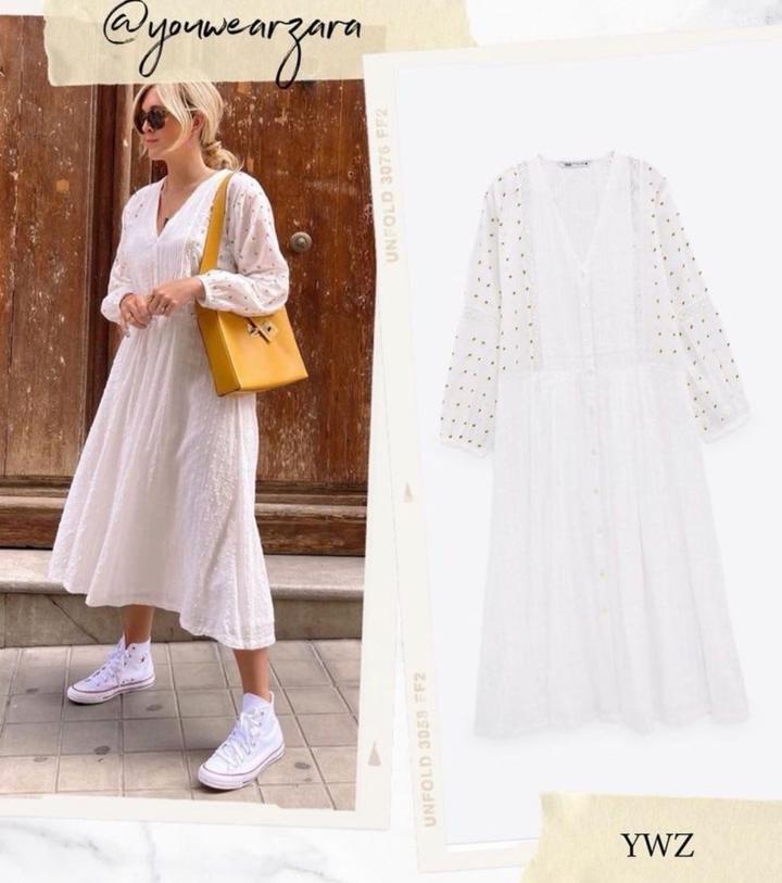 Белое платье Zara