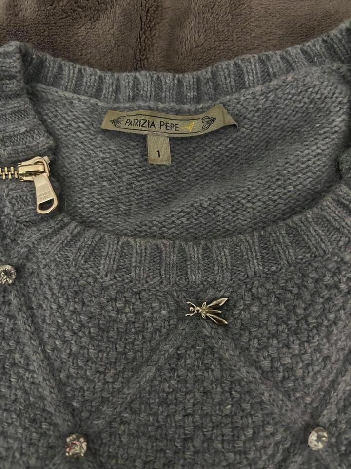 Patrizia Pepe Удлиненный трикотажный джемпер с узором «ромбы