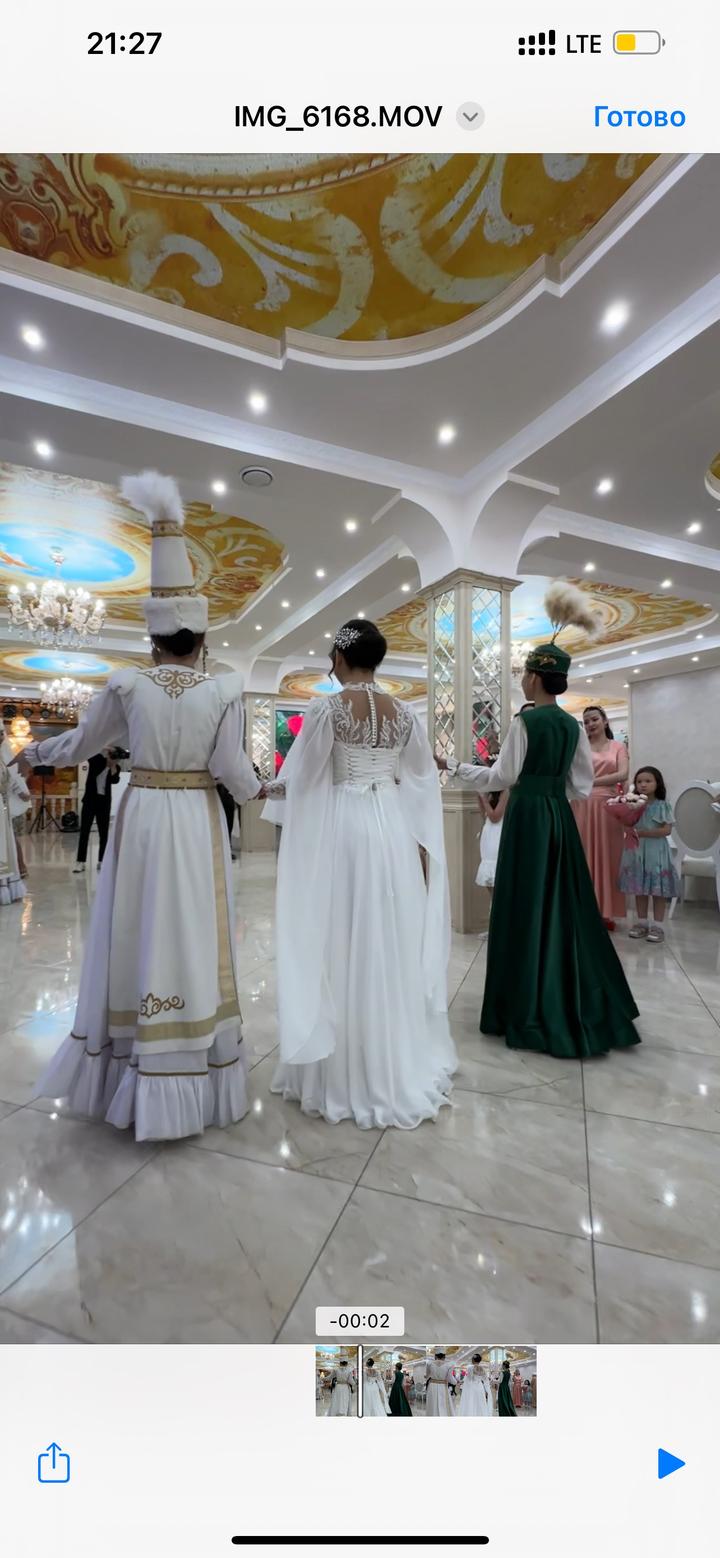 Белое платье от Helena Nabokina для Кыз узату(Қыз ұзату)