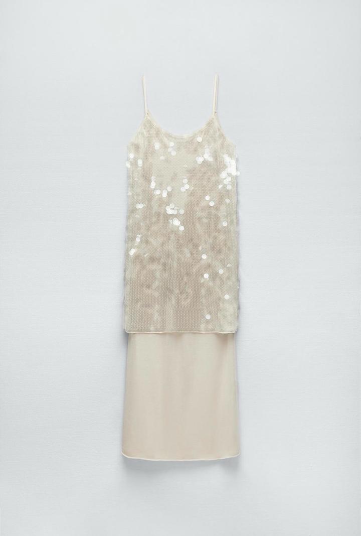 Платье с палетками , Zara