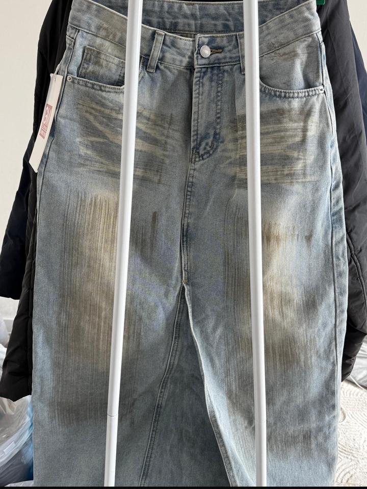 Джинсовая юбка макси