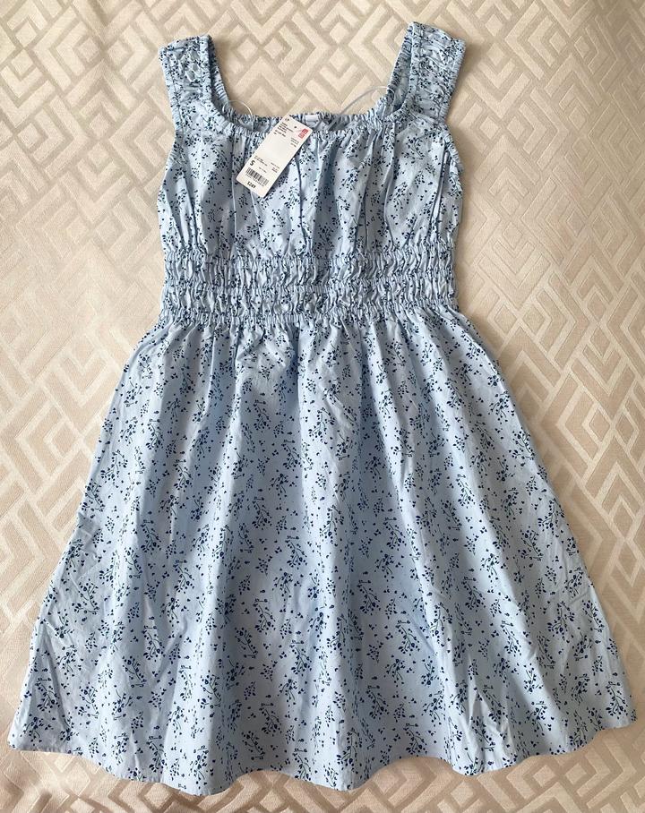 Платье UNIQLO Cotton Gathered Sleeveless Mini Dress