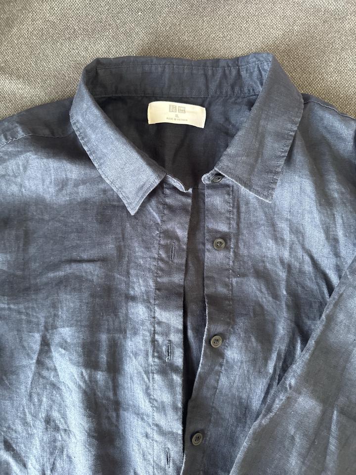 Рубашка льняная uniqlo