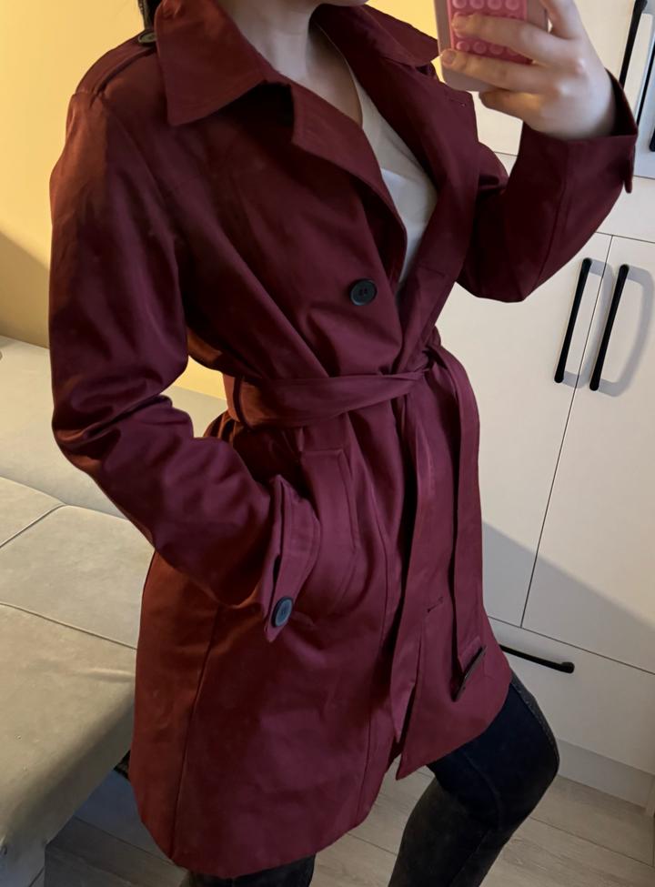 Тренч винный m размер