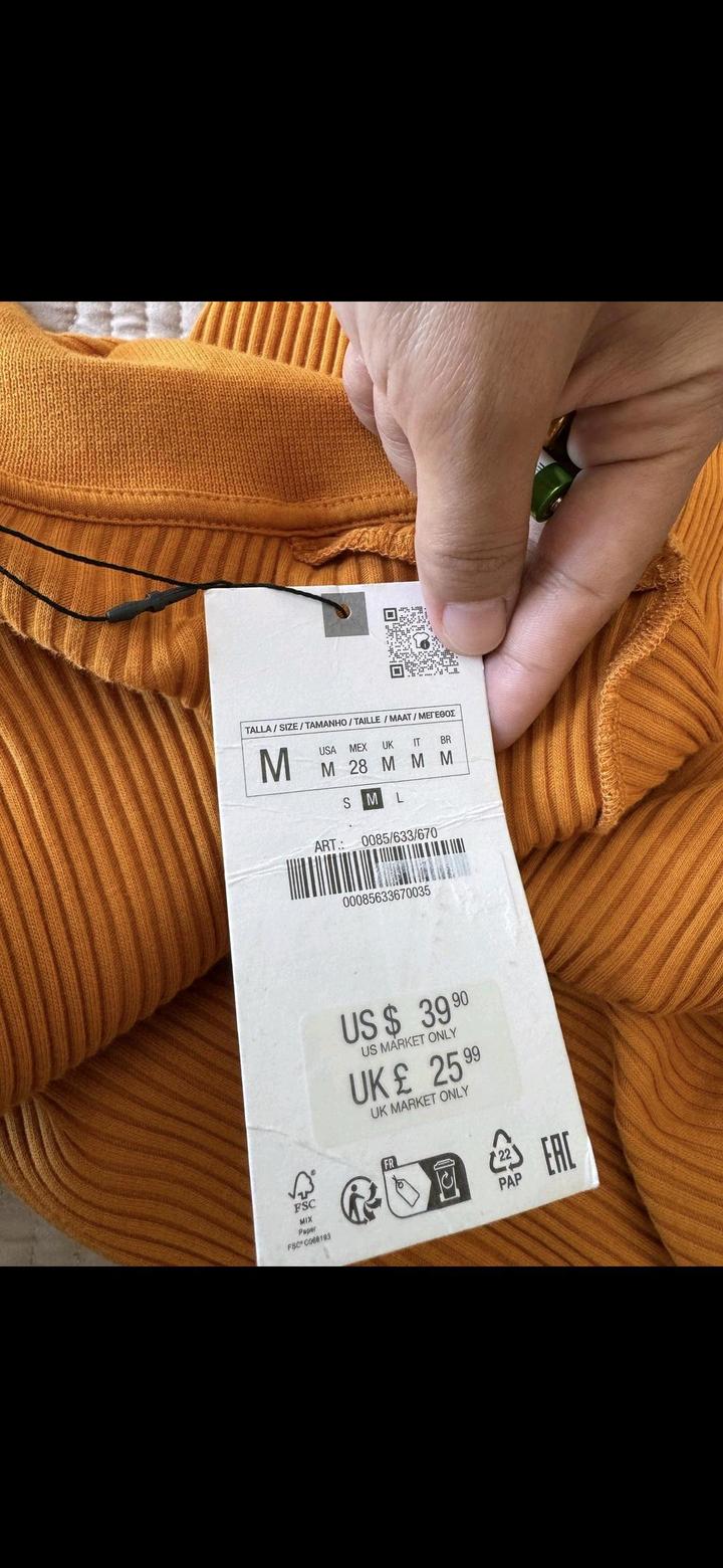 Платье в рубчик, Zara