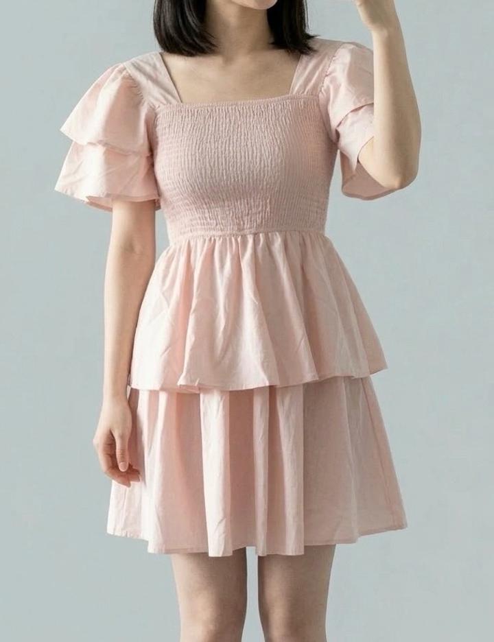 Платье розовое