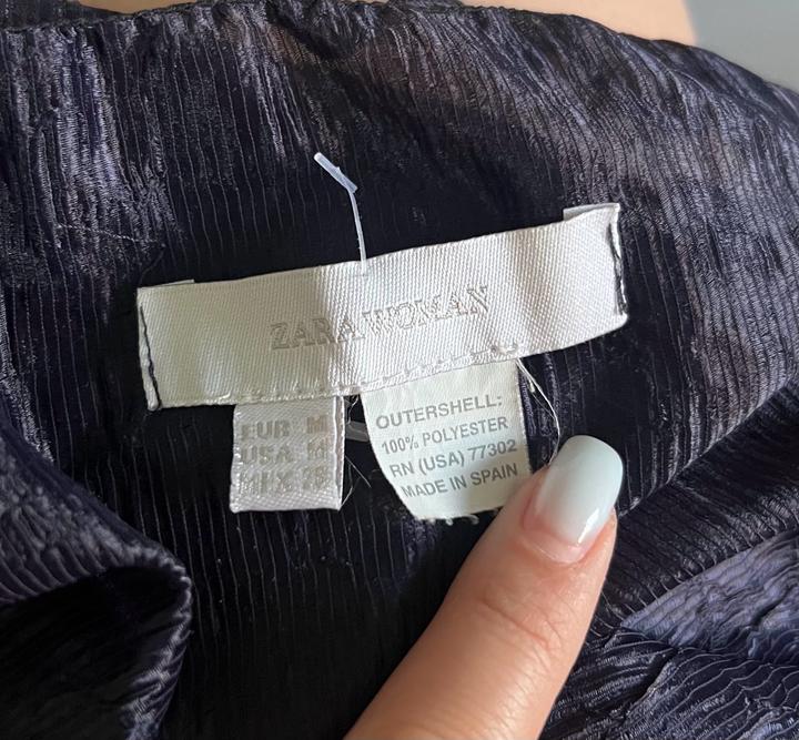ZARA блуза с эффектом жатой ткани