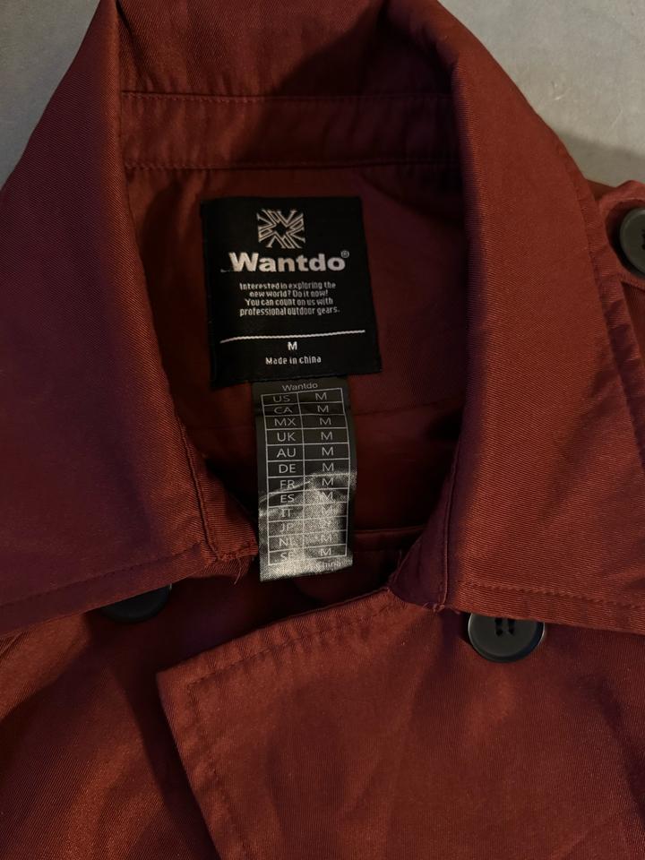 Тренч винный m размер