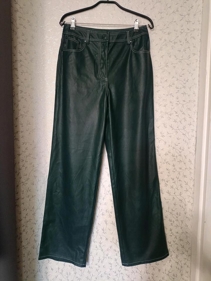 Брюки широкие кож зам размер 46-48