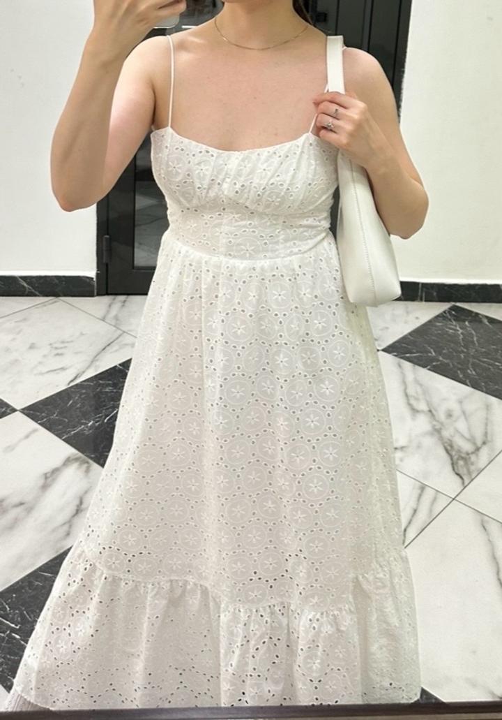 Белое платье макси Zara