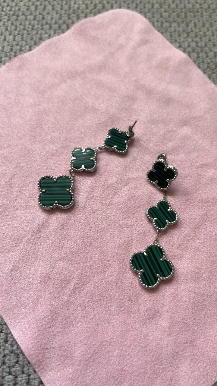 Серебрянные серьги под Van Cleef