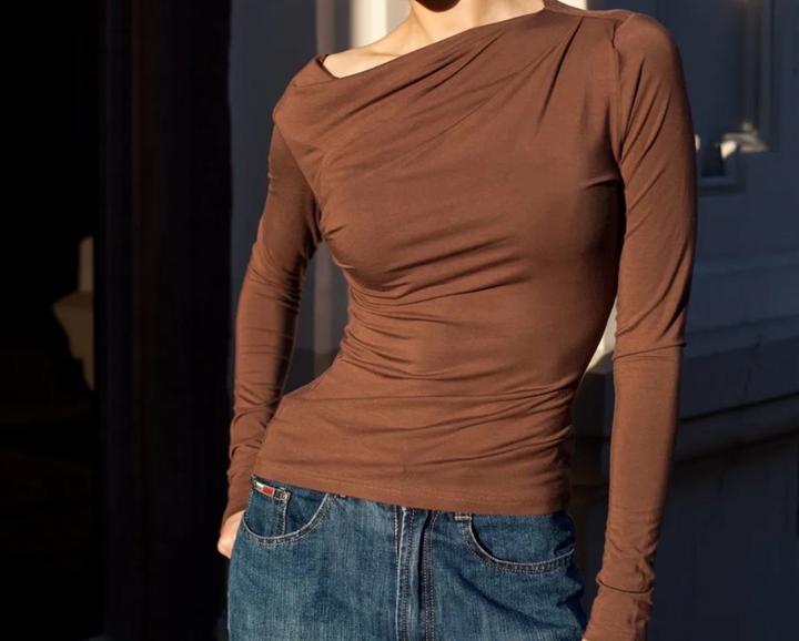 Коричнывый ассиметричный лонг