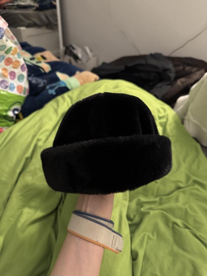 Шапочка бинни пушистая мех новая