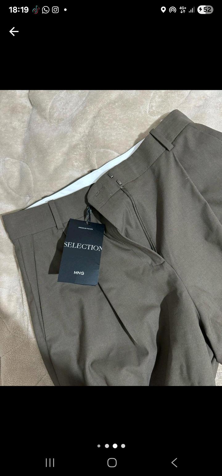 Коричневые брюки mango selection