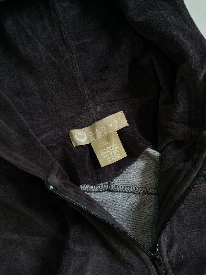 Stussy vintage velour zip