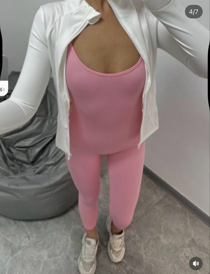 Рашгард белый для фитнеса размер S с замком