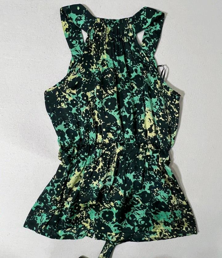 Винтажный топ блуза M (46 размер) летний без рукавов