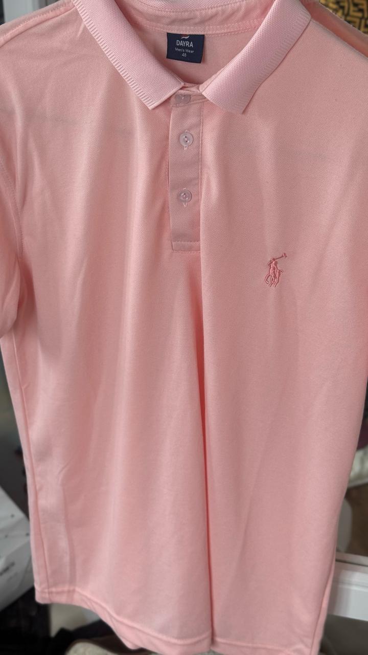 Розовая футболка polo