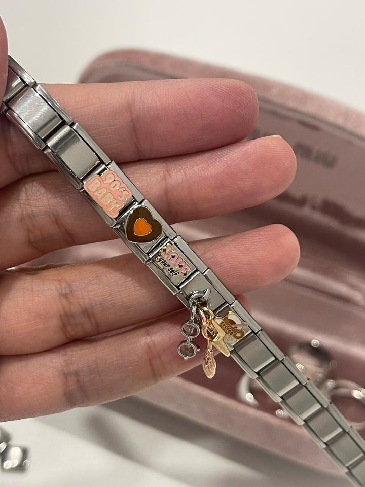 Italian Charm Bracelet + 5 шармов в комплекте
