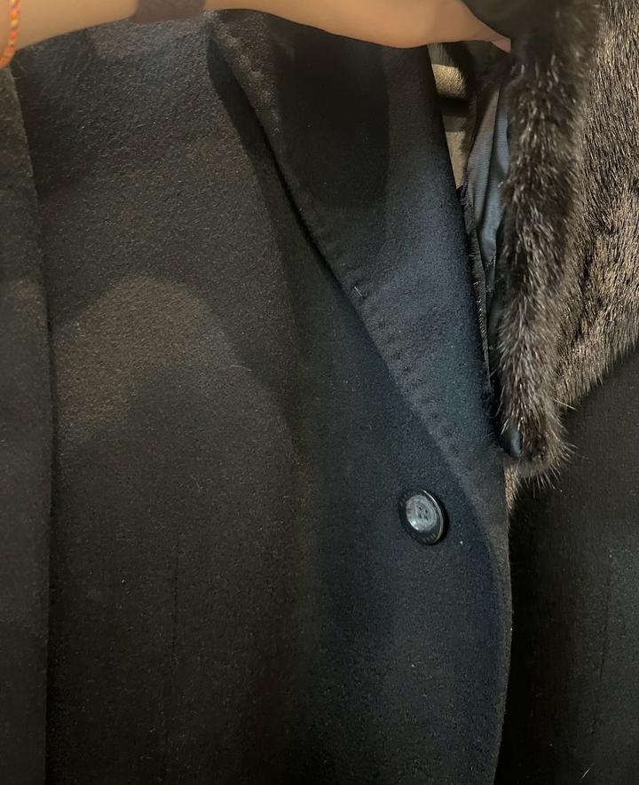 Мужское пальто с подкладом из норки