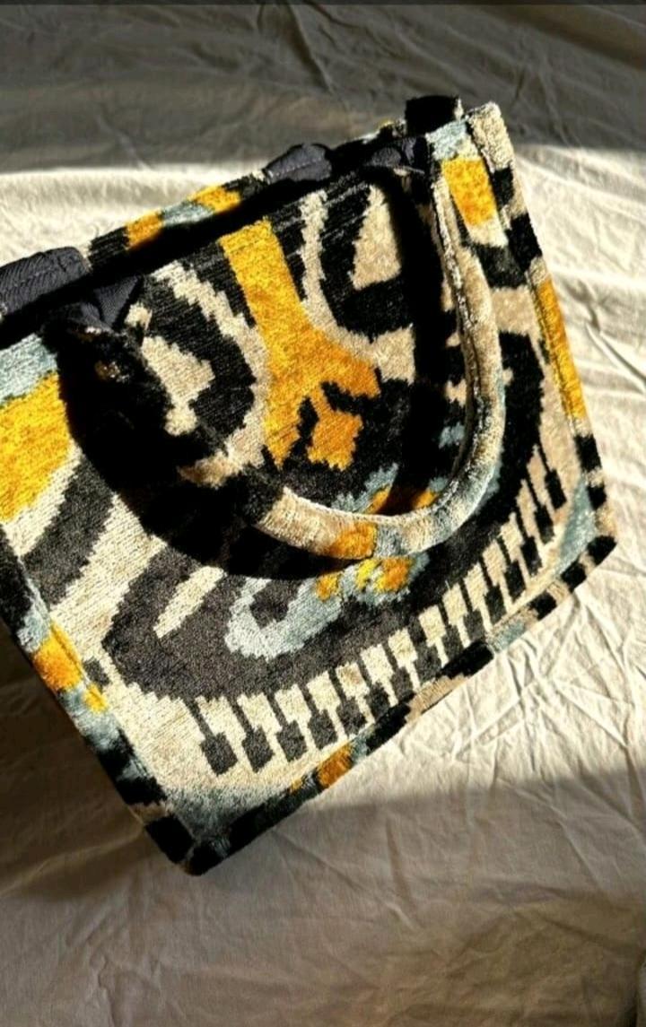 Сумка тоут из узбекского бахмаля