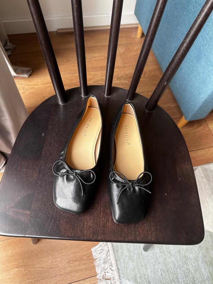 новые черные балетки из эко кожи