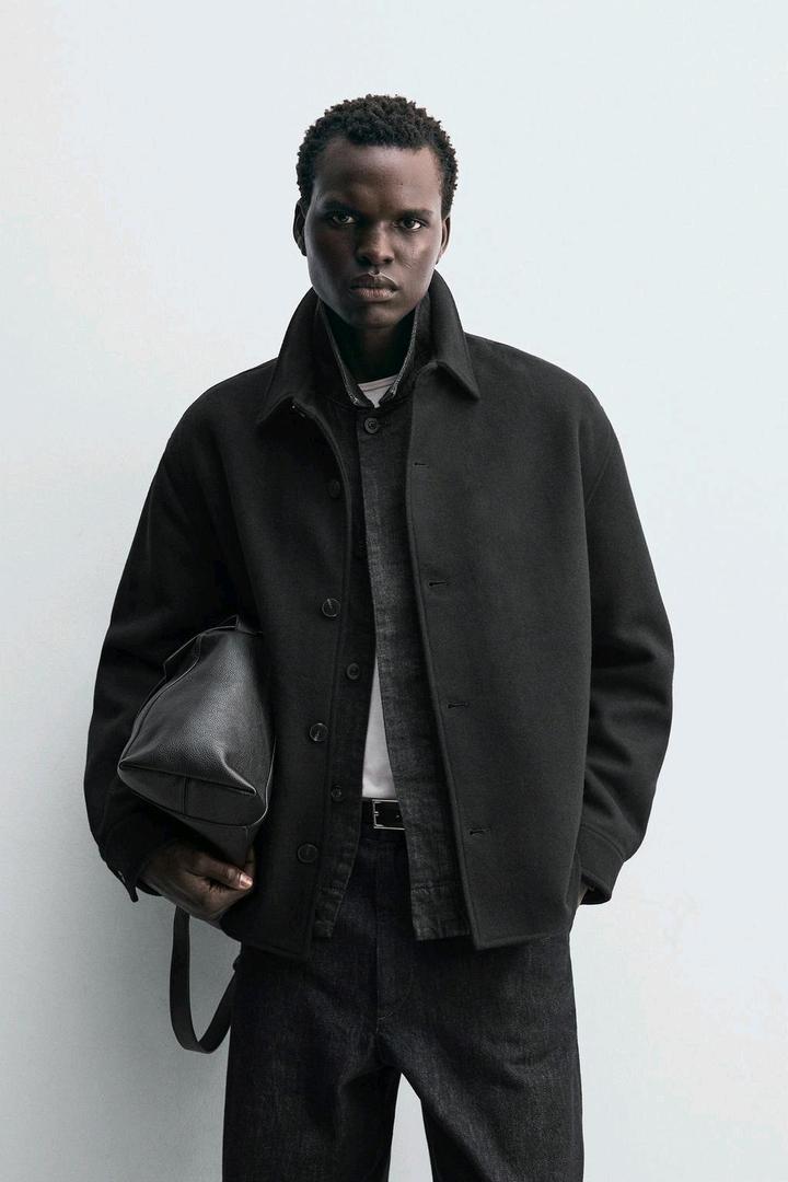 Новая куртка рубашка Zara из шерсти (М 48)