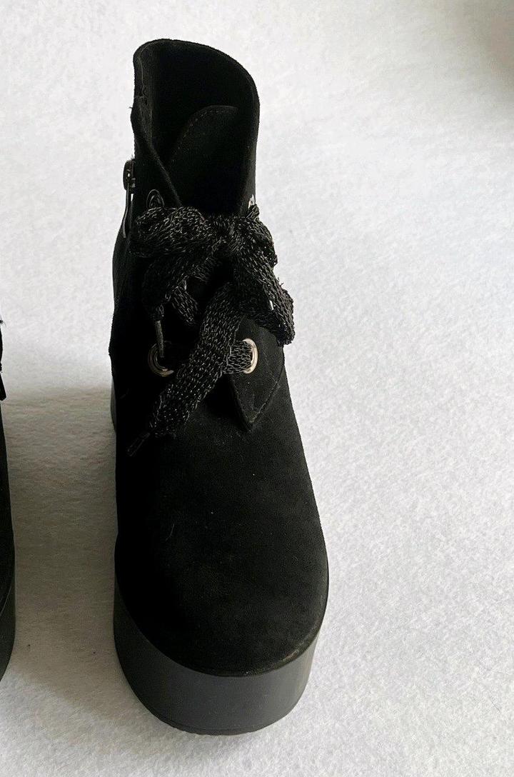 Ботинки ботильоны 38 размер на платформе искусственная замша