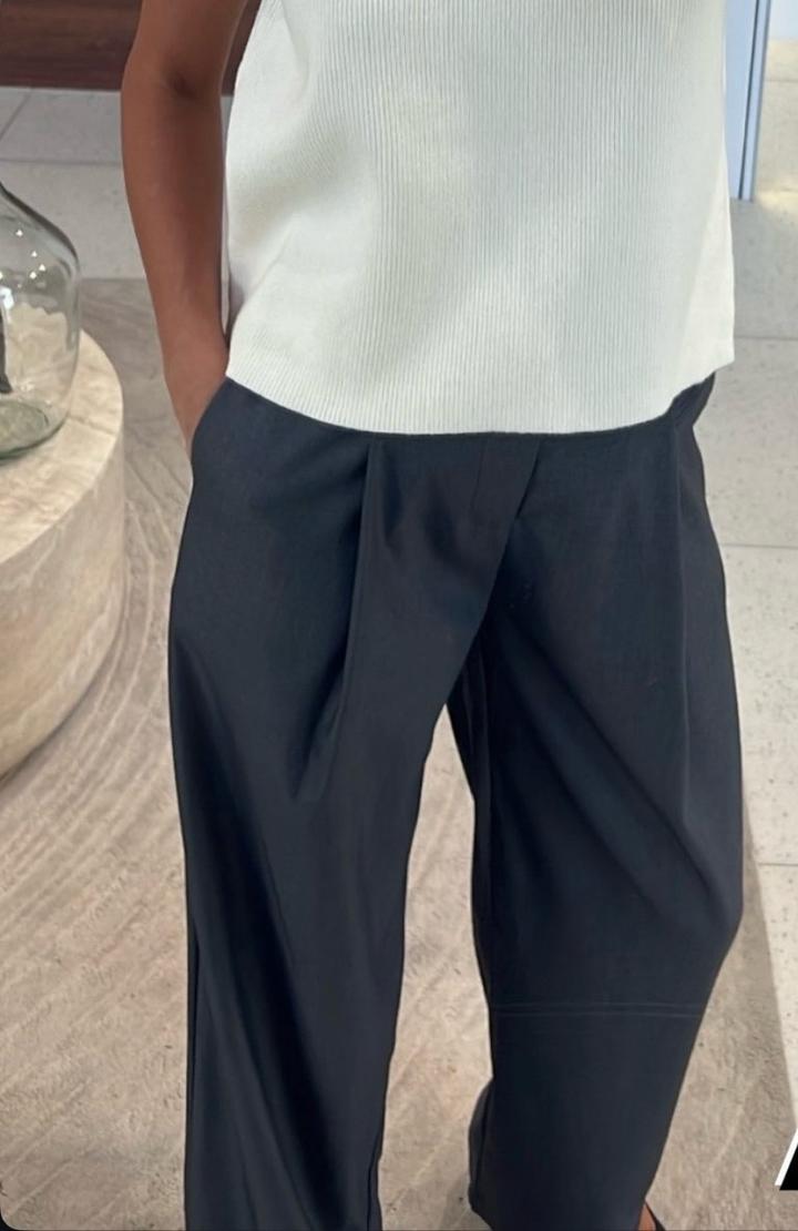 Брюки палаццо серые М