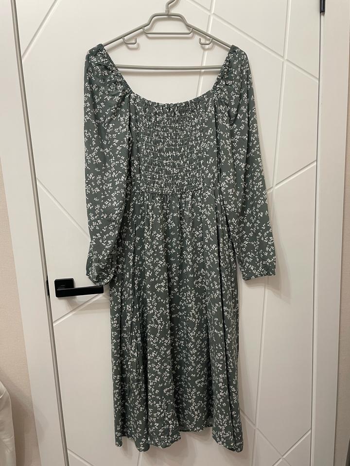 Платье Zarina в цветочек, цвет хаки (размер 48/L)