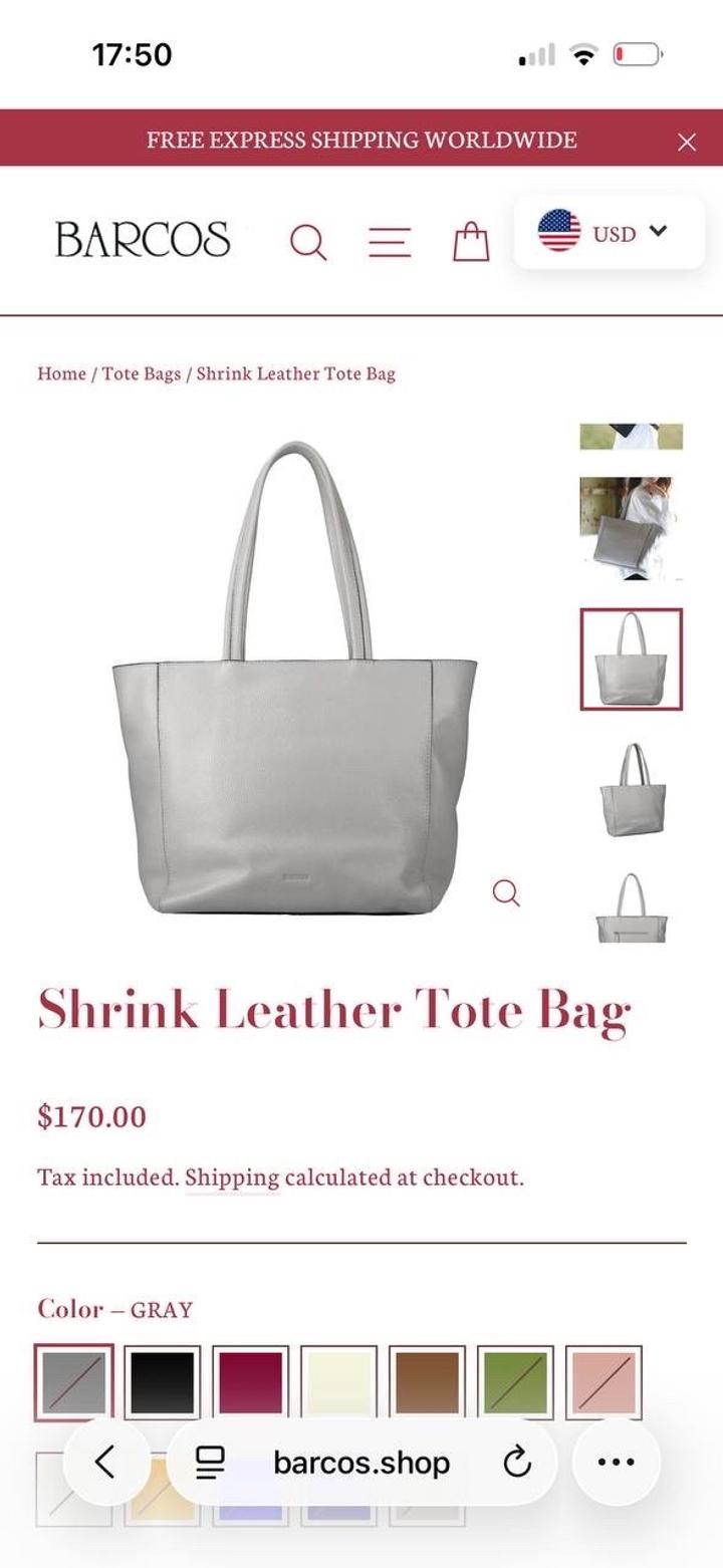 Barcos shrink leather tote bag