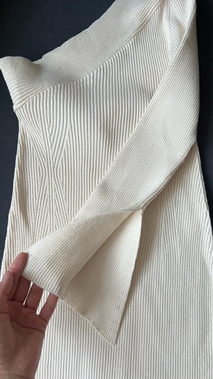трикотажное платье на одно плечо ZARA