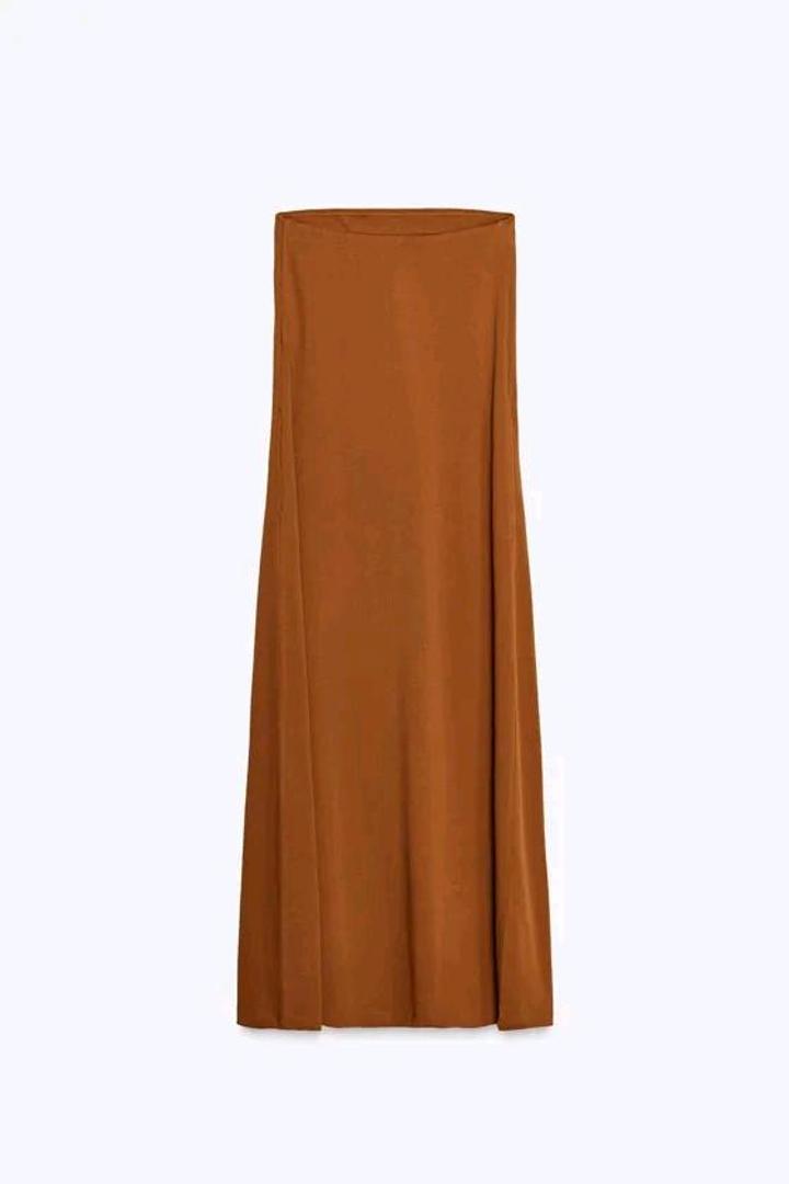 Платье из плотного хлопка без бретелей Zara новое