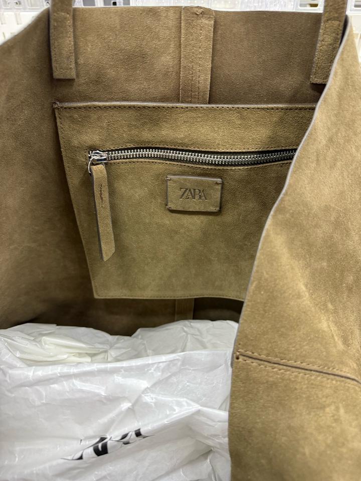 Замшевая сумка ZARA