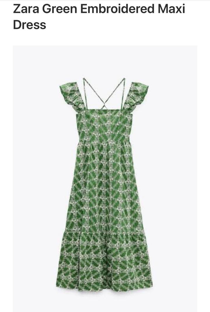 Зеленое летнее платье Zara