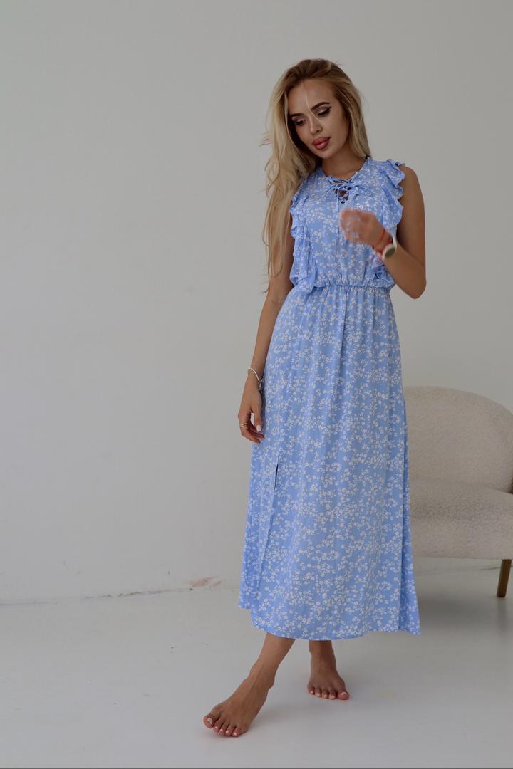 Платье миди с цветочным принтом