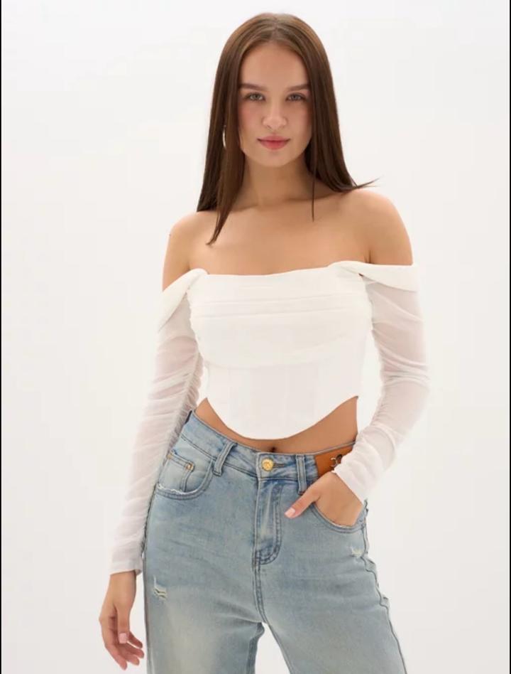 Белый корсет