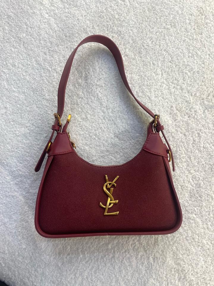 бордовая сумка Saint Laurent