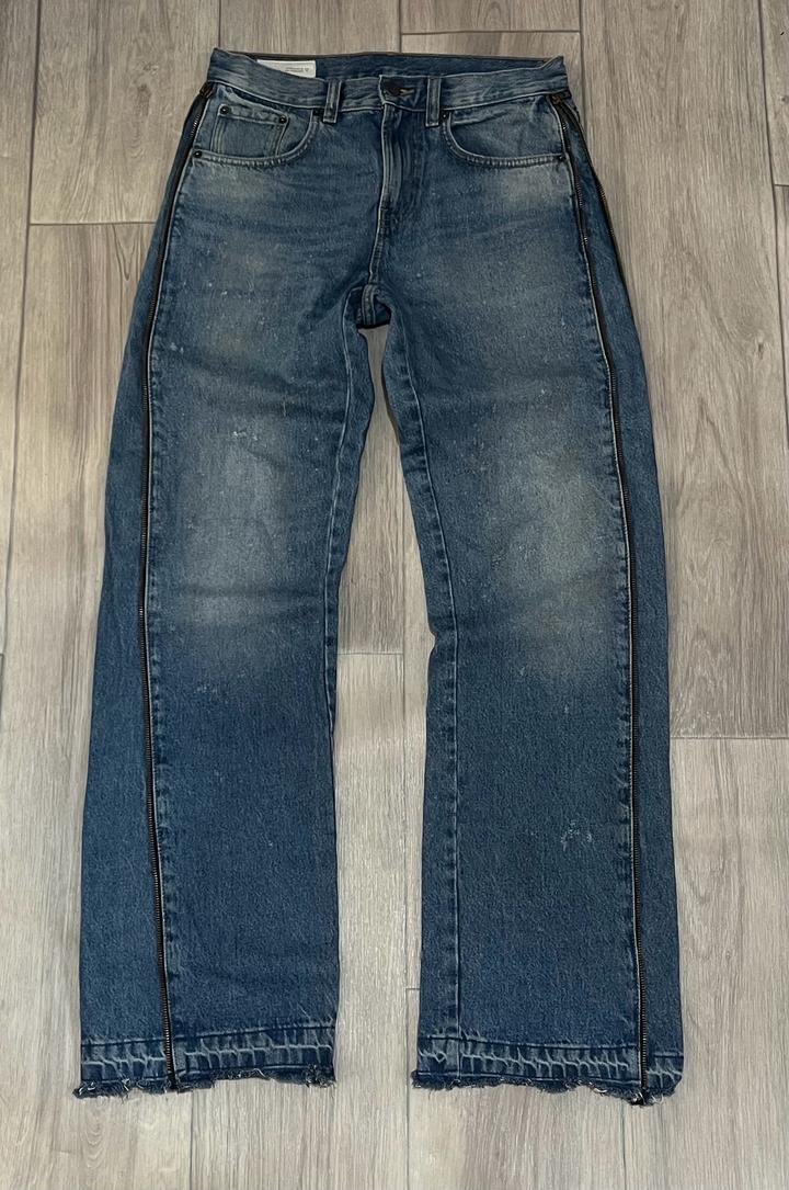 Zara flared jeans zip