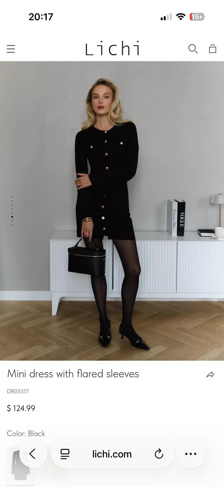 Черное платье Lichi