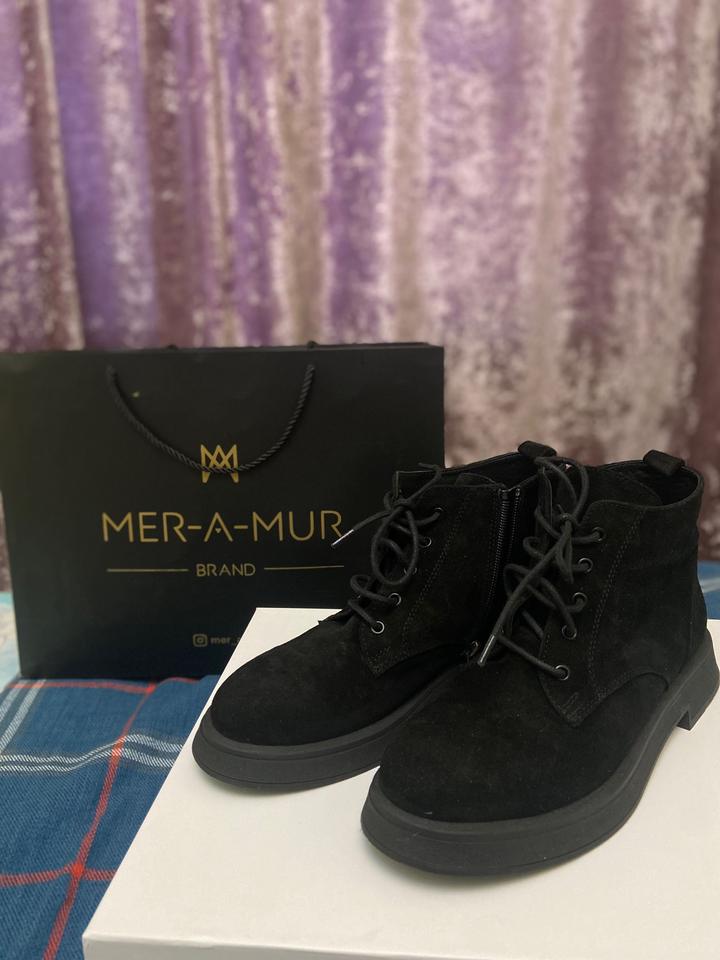 Женские демисезонные Ботинки, натуральная замша, производство Турция