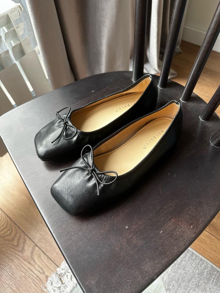 новые черные балетки из эко кожи