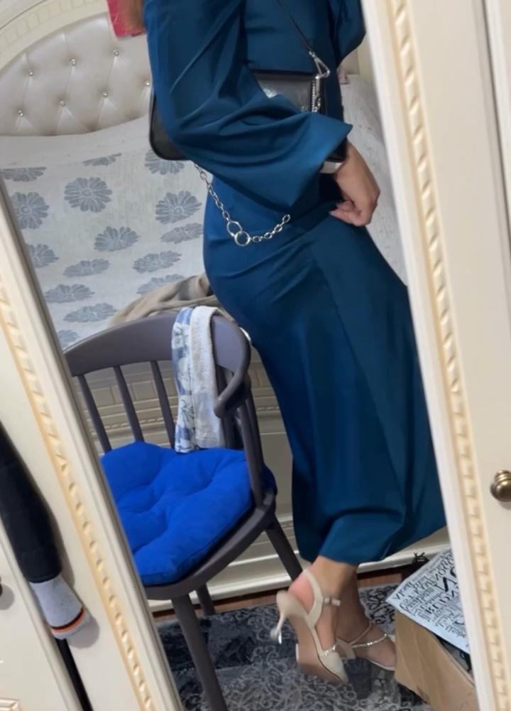 Темно бирюзовое платье